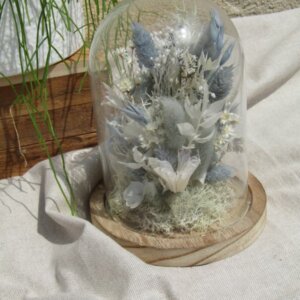 Grande cloche fleurie "Bleuette"