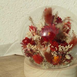 Grande bulle de fleurs séchées "Solange"