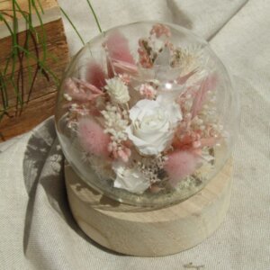 Petite bulle de fleurs séchées "Agathe"